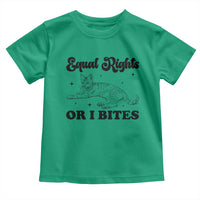 Feminist Cat Toddler T Shirt Equal Rights or I Bites Human Rights - Wonder Print Shop