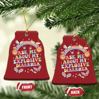 Ask Me About My Explosive Diarrhea Christmas Ornament Funny Edgy Adult Humor - Wonder Print Shop