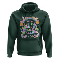 Ask Me About My Explosive Diarrhea Hoodie Funny Edgy Adult Humor - Wonder Print Shop
