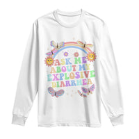 Ask Me About My Explosive Diarrhea Long Sleeve Shirt Funny Edgy Adult Humor - Wonder Print Shop