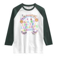 Ask Me About My Explosive Diarrhea Raglan Shirt Funny Edgy Adult Humor - Wonder Print Shop