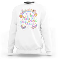 Ask Me About My Explosive Diarrhea Sweatshirt Funny Edgy Adult Humor - Wonder Print Shop