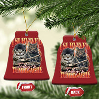 Tummy Ache Survivor Cat Meme Christmas Ornament Funny Saying Cats Bootleg - Wonder Print Shop