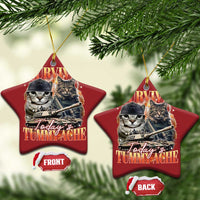 Tummy Ache Survivor Cat Meme Christmas Ornament Funny Saying Cats Bootleg - Wonder Print Shop