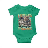 Tummy Ache Survivor Cat Meme Baby Onesie Funny Saying Cats Bootleg - Wonder Print Shop