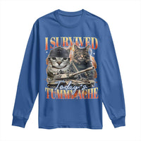 Tummy Ache Survivor Cat Meme Long Sleeve Shirt Funny Saying Cats Bootleg - Wonder Print Shop