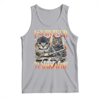 Tummy Ache Survivor Cat Meme Tank Top Funny Saying Cats Bootleg - Wonder Print Shop