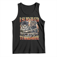 Tummy Ache Survivor Cat Meme Tank Top Funny Saying Cats Bootleg - Wonder Print Shop