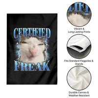 Certified Freak Funny Cat Meme Garden Flag Internet Memes Gen Z - Wonder Print Shop