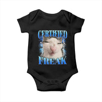 Certified Freak Funny Cat Meme Baby Onesie Internet Memes Gen Z - Wonder Print Shop