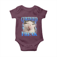 Certified Freak Funny Cat Meme Baby Onesie Internet Memes Gen Z - Wonder Print Shop