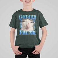 Certified Freak Funny Cat Meme T Shirt For Kid Internet Memes Gen Z - Wonder Print Shop