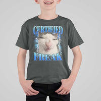 Certified Freak Funny Cat Meme T Shirt For Kid Internet Memes Gen Z - Wonder Print Shop