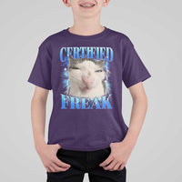 Certified Freak Funny Cat Meme T Shirt For Kid Internet Memes Gen Z - Wonder Print Shop