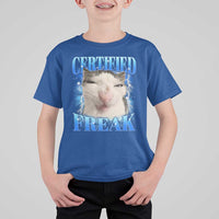 Certified Freak Funny Cat Meme T Shirt For Kid Internet Memes Gen Z - Wonder Print Shop