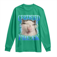 Certified Freak Funny Cat Meme Long Sleeve Shirt Internet Memes Gen Z - Wonder Print Shop