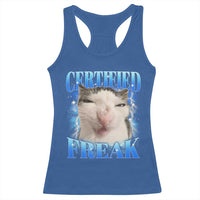 Certified Freak Funny Cat Meme Racerback Tank Top Internet Memes Gen Z - Wonder Print Shop