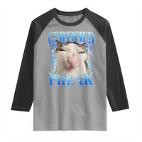 Certified Freak Funny Cat Meme Raglan Shirt Internet Memes Gen Z - Wonder Print Shop