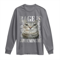 Rage Is Consuming Me Long Sleeve Shirt Funny Silly Cat Memes - Wonder Print Shop