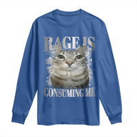 Rage Is Consuming Me Long Sleeve Shirt Funny Silly Cat Memes - Wonder Print Shop