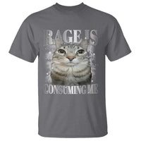 Rage Is Consuming Me T Shirt Funny Silly Cat Memes - Wonder Print Shop