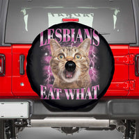 Lesbians Eat What Spare Tire Cover Funny Cat Gay Pride LGBTQ Pun