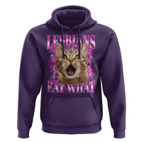 Lesbians Eat What Hoodie Funny Cat Gay Pride LGBTQ Pun