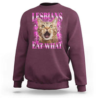 Lesbians Eat What Sweatshirt Funny Cat Gay Pride LGBTQ Pun