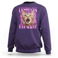Lesbians Eat What Sweatshirt Funny Cat Gay Pride LGBTQ Pun
