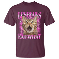 Lesbians Eat What T Shirt Funny Cat Gay Pride LGBTQ Pun