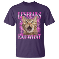 Lesbians Eat What T Shirt Funny Cat Gay Pride LGBTQ Pun