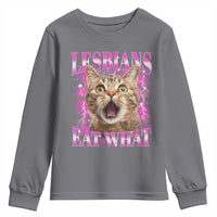 Lesbians Eat What Youth Sweatshirt Funny Cat Gay Pride LGBTQ Pun