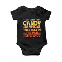 Funny Lollipop Van Gift Baby Onesie Creepy Adult I Gotta See The Candy First I'm Not Stupid - Wonder Print Shop