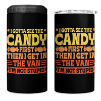 Funny Lollipop Van Gift 4 in 1 Can Cooler Tumbler Creepy Adult I Gotta See The Candy First I'm Not Stupid - Wonder Print Shop