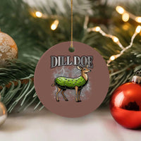 Dill Doe Ceramic Ornament Funny Adult Humor Pickle Deer Bootleg Graphic 90s - Wonder Print Shop