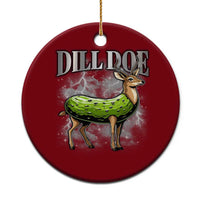 Dill Doe Ceramic Ornament Funny Adult Humor Pickle Deer Bootleg Graphic 90s - Wonder Print Shop