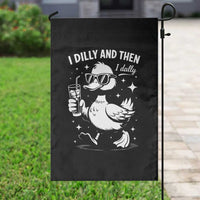 I Dilly And Then I Dally Garden Flag Retro Duck Funny Animal Meme
