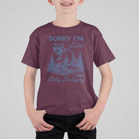 Raccoon Dilly Dallying T Shirt For Kid Funny Sorry Im Late Silly Animal