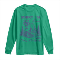 Raccoon Dilly Dallying Long Sleeve Shirt Funny Sorry Im Late Silly Animal
