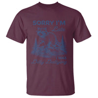Raccoon Dilly Dallying T Shirt Funny Sorry Im Late Silly Animal