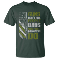 Funny Girl Dad T Shirt Guns Dont Kill People Dads With Pretty Daughters Do American Flag