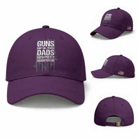 Guns Dont Kill People Dads With Pretty Daughters Do Baseball Cap Funny Girl Dad Gun American Flag