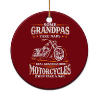 Biker Grandpa Ceramic Ornament Some Grandpas Take Naps Real Grandpas Ride Motorcycles