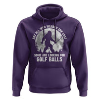 Not All Who Wander Are Lost Bigfoot Looking For Golf Balls Hoodie Vintage Golfs Lover Sasquatch Golfing Full Moon