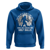 Not All Who Wander Are Lost Bigfoot Looking For Golf Balls Hoodie Vintage Golfs Lover Sasquatch Golfing Full Moon