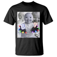 Gloving Niche 67 Ai Baby Meme T Shirt Six Seven Hand Funny Laughing Baby