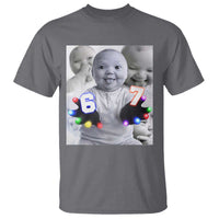 Gloving Niche 67 Ai Baby Meme T Shirt Six Seven Hand Funny Laughing Baby