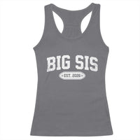 Big Sis Est 2026 Racerback Tank Top Big Sister Baby Announcement