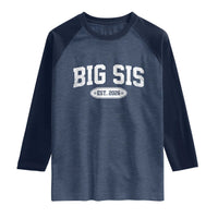 Big Sis Est 2026 Raglan Shirt Big Sister Baby Announcement