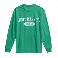 Just Married 10 Years Ago Long Sleeve Shirt 10th Wedding Anniversary Matching